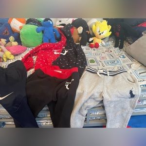 kids sweat suit bundle ( true religion, polo and nike )